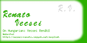 renato vecsei business card