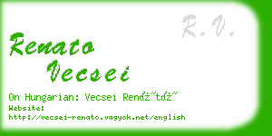 renato vecsei business card